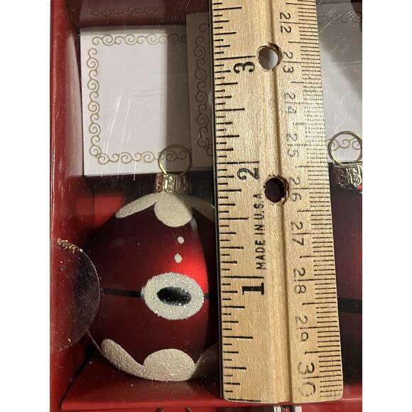 Decorative Christmas Glass Ornament Place Card Holders 4 Sets of 4 READ - Picture 7 of 7